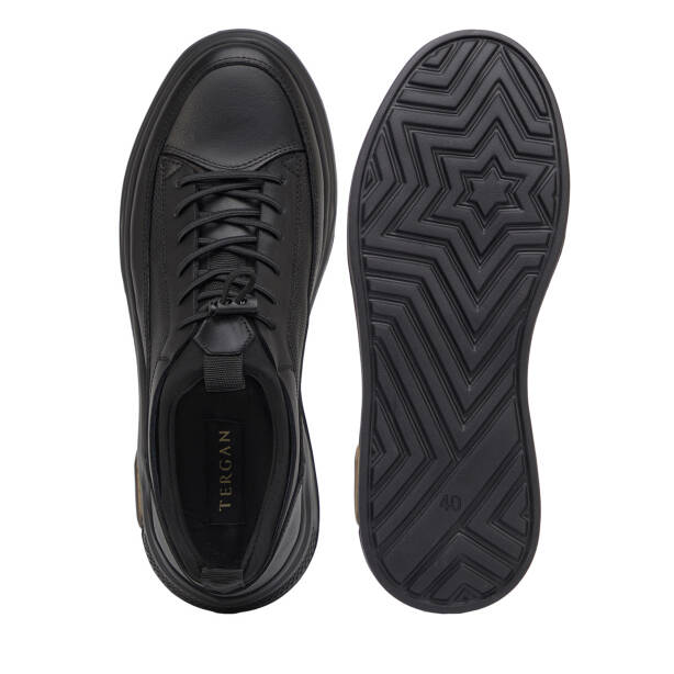 Siyah Hakiki Deri Erkek Sneaker - E26I1AY57733-A23 - 6