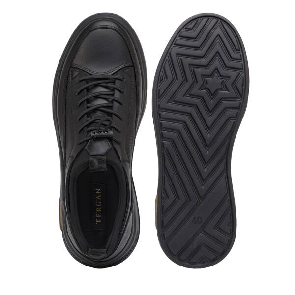 Siyah Hakiki Deri Erkek Sneaker - E26I1AY57733-A23 - 6