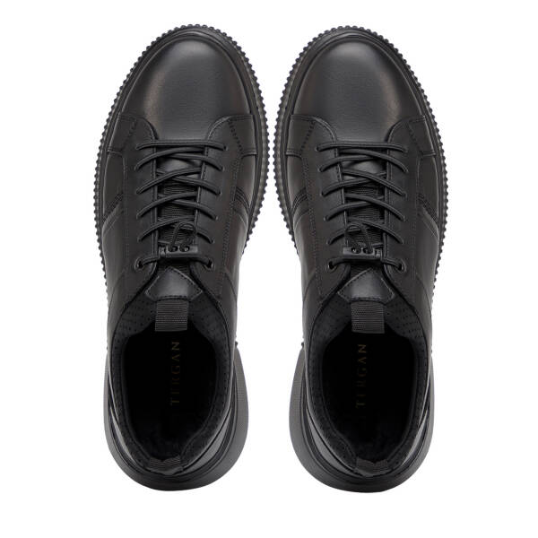 Siyah Hakiki Deri Erkek Sneaker - E26I1AY57734-A23 - 5