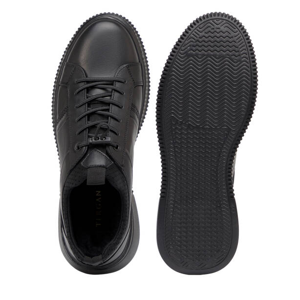 Siyah Hakiki Deri Erkek Sneaker - E26I1AY57734-A23 - 6