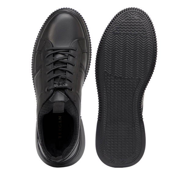 Siyah Hakiki Deri Erkek Sneaker - E26I1AY57734-A23 - 6