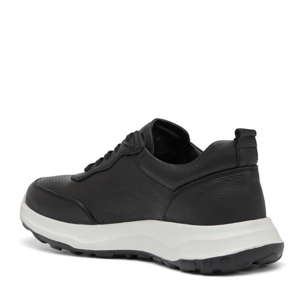 Siyah Hakiki Deri Erkek Sneaker - E26I1AY57735-A23 - 4