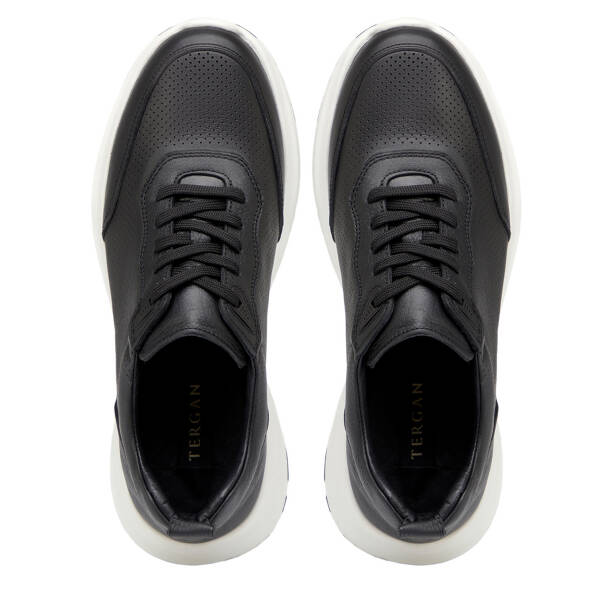 Siyah Hakiki Deri Erkek Sneaker - E26I1AY57735-A23 - 5