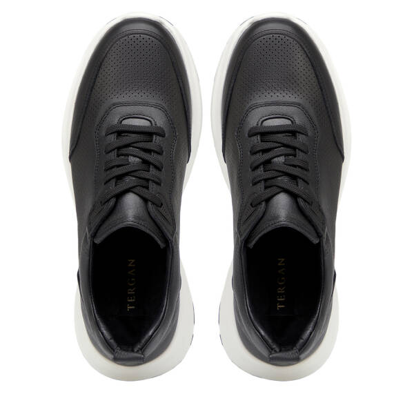 Siyah Hakiki Deri Erkek Sneaker - E26I1AY57735-A23 - 5