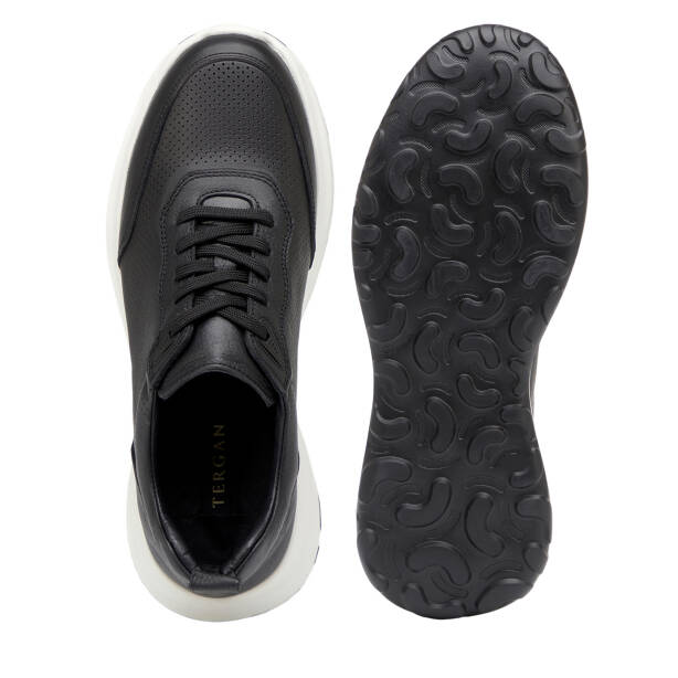 Siyah Hakiki Deri Erkek Sneaker - E26I1AY57735-A23 - 6