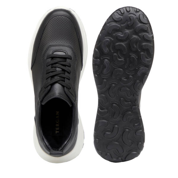 Siyah Hakiki Deri Erkek Sneaker - E26I1AY57735-A23 - 6