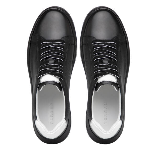 Siyah Hakiki Deri Erkek Sneaker - E26I1AY57736-A23 - 5