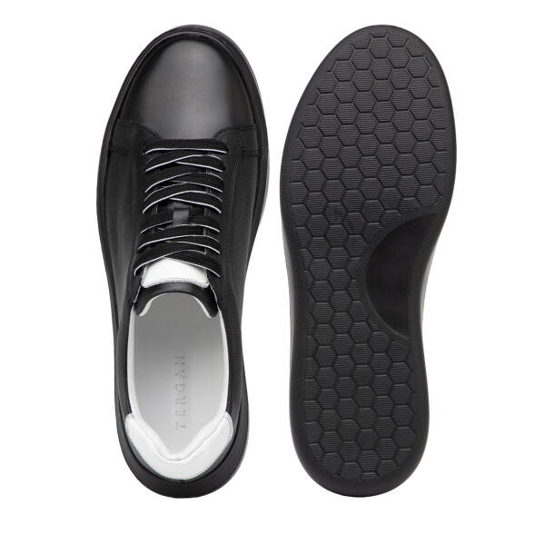Siyah Hakiki Deri Erkek Sneaker - E26I1AY57736-A23 - 6