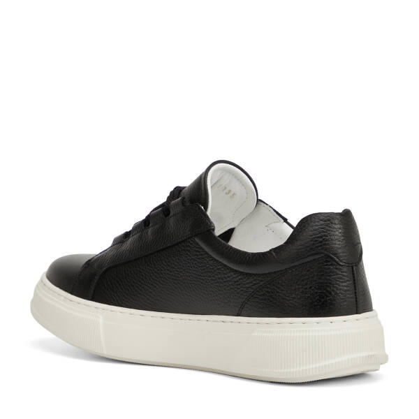 Siyah Hakiki Deri Erkek Sneaker - E26I1AY57737-A41 - 4