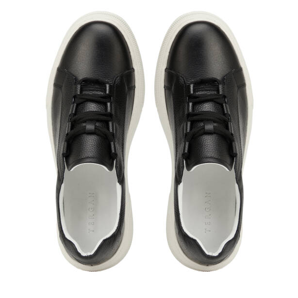 Siyah Hakiki Deri Erkek Sneaker - E26I1AY57737-A41 - 5