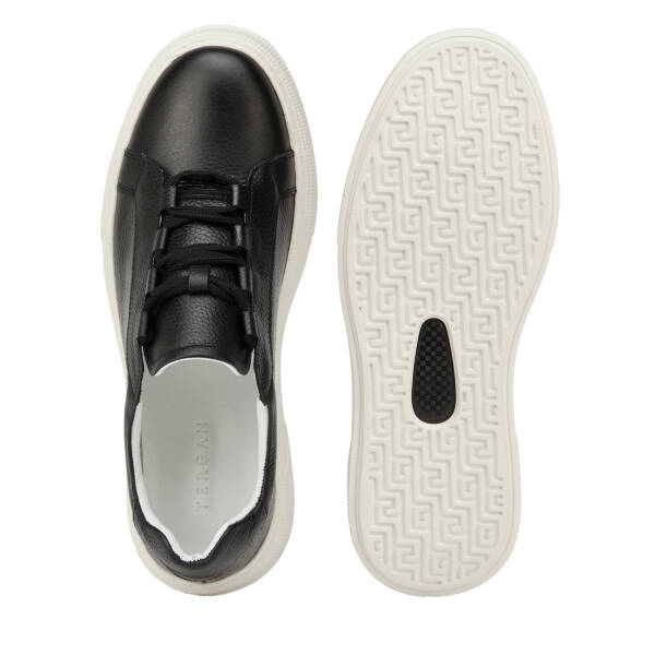 Siyah Hakiki Deri Erkek Sneaker - E26I1AY57737-A41 - 6