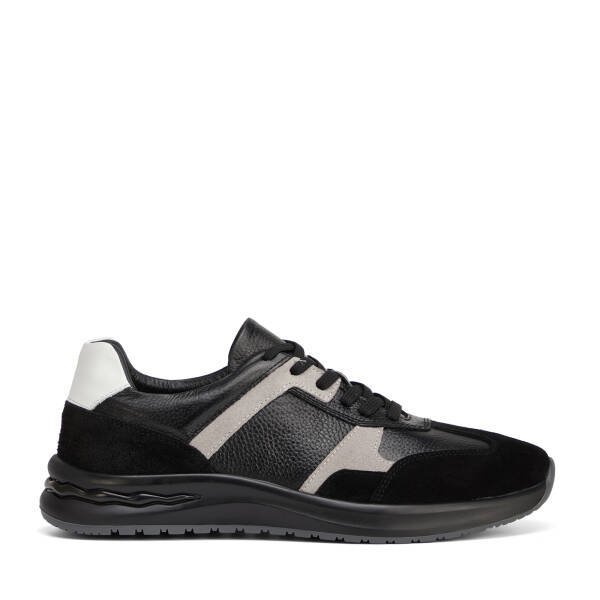 Siyah Hakiki Deri Erkek Sneaker - E26I1AY57738-W19 - 1