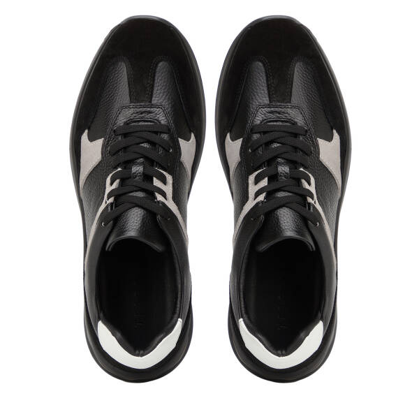Siyah Hakiki Deri Erkek Sneaker - E26I1AY57738-W19 - 5