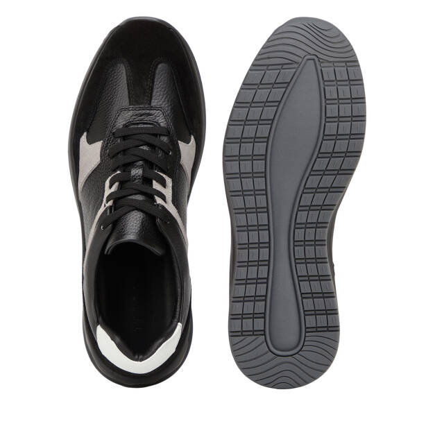 Siyah Hakiki Deri Erkek Sneaker - E26I1AY57738-W19 - 6