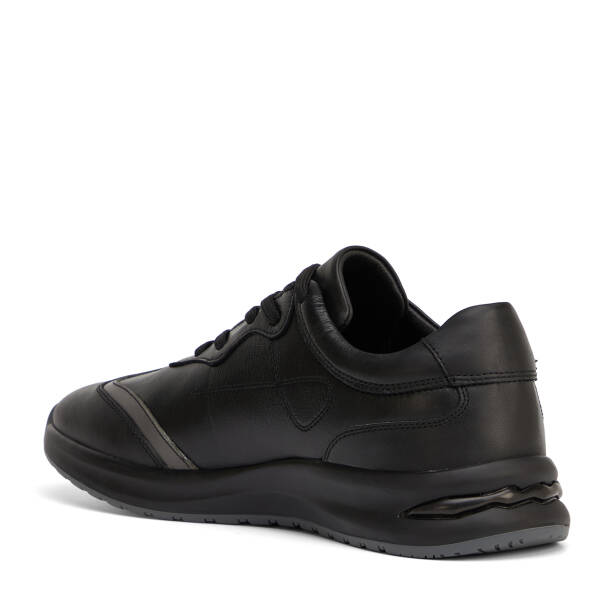 Siyah Hakiki Deri Erkek Sneaker - E26I1AY57739-A23 - 4