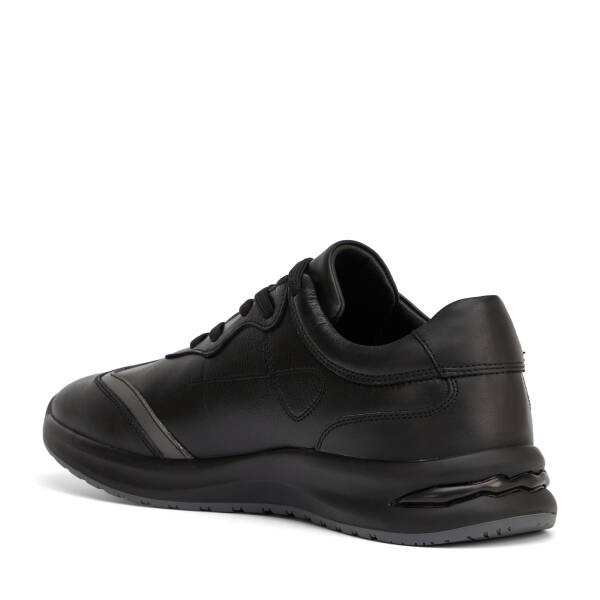 Siyah Hakiki Deri Erkek Sneaker - E26I1AY57739-A23 - 4