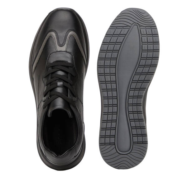 Siyah Hakiki Deri Erkek Sneaker - E26I1AY57739-A23 - 6