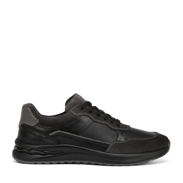 Siyah Hakiki Deri Erkek Sneaker - E26I1AY57740-V2U 