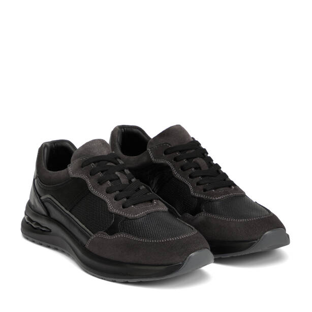 Siyah Hakiki Deri Erkek Sneaker - E26I1AY57740-V2U - 2