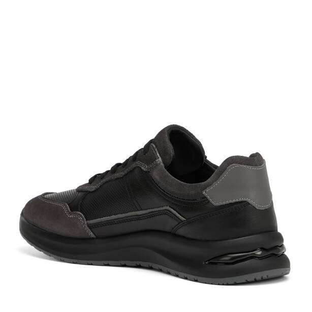 Siyah Hakiki Deri Erkek Sneaker - E26I1AY57740-V2U - 4