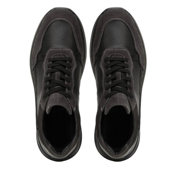 Siyah Hakiki Deri Erkek Sneaker - E26I1AY57740-V2U - 5