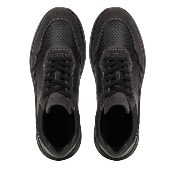 Siyah Hakiki Deri Erkek Sneaker - E26I1AY57740-V2U - 5