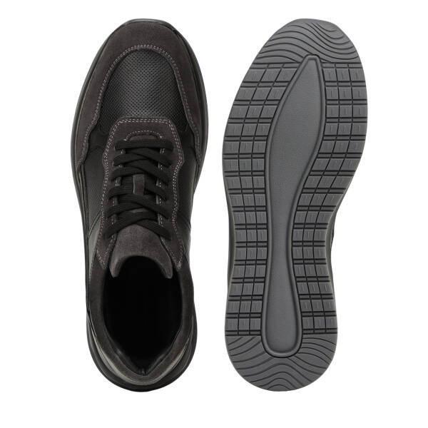 Siyah Hakiki Deri Erkek Sneaker - E26I1AY57740-V2U - 6