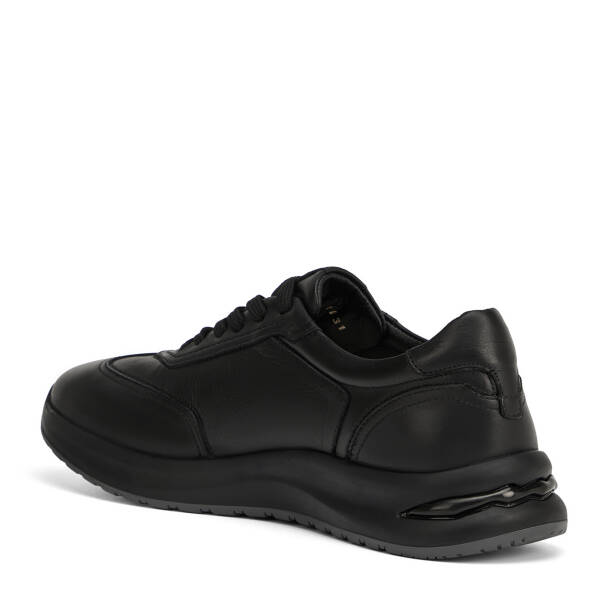 Siyah Hakiki Deri Erkek Sneaker - E26I1AY57741-A23 - 4