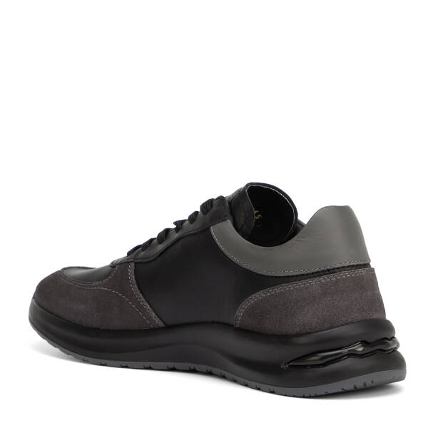 Siyah Hakiki Deri Erkek Sneaker - E26I1AY57742-V2U - 4