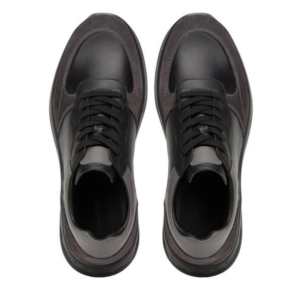 Siyah Hakiki Deri Erkek Sneaker - E26I1AY57742-V2U - 5