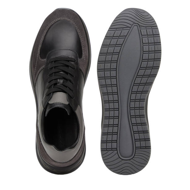 Siyah Hakiki Deri Erkek Sneaker - E26I1AY57742-V2U - 6