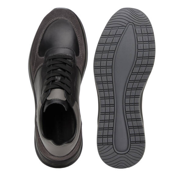 Siyah Hakiki Deri Erkek Sneaker - E26I1AY57742-V2U - 6
