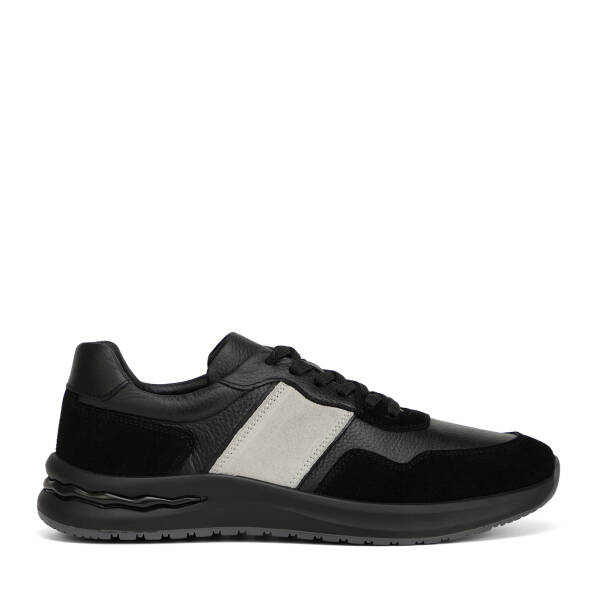 Siyah Hakiki Deri Erkek Sneaker - E26I1AY57744-W19 - 1