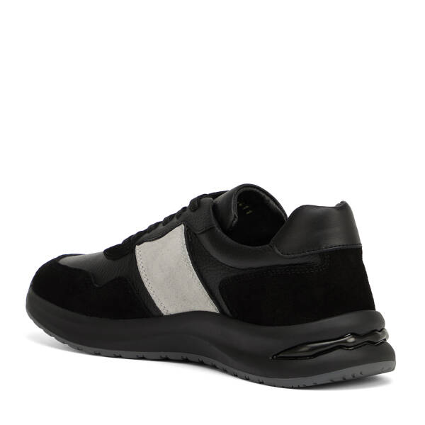 Siyah Hakiki Deri Erkek Sneaker - E26I1AY57744-W19 - 4