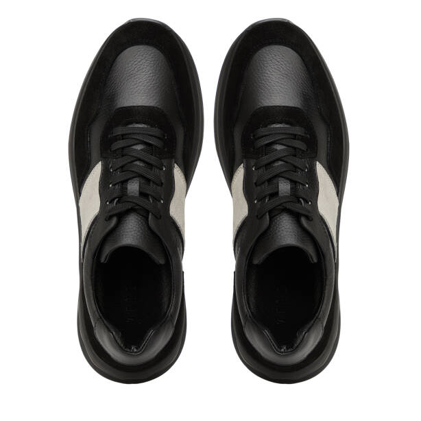 Siyah Hakiki Deri Erkek Sneaker - E26I1AY57744-W19 - 5