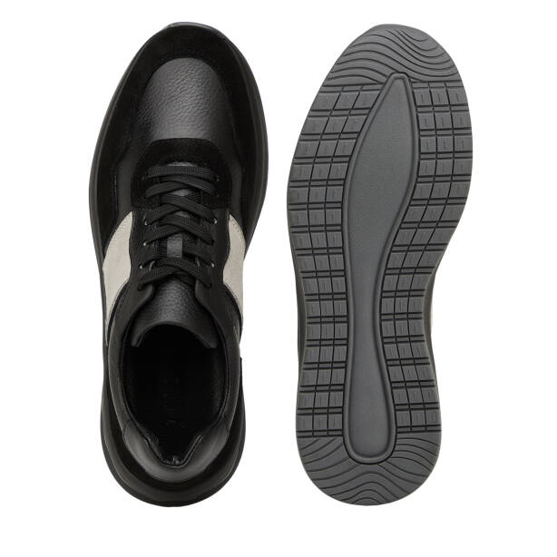 Siyah Hakiki Deri Erkek Sneaker - E26I1AY57744-W19 - 6