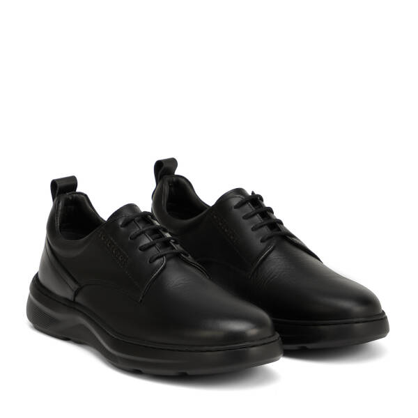 Siyah Hakiki Deri Erkek Sneaker - E26I1AY57745-A23 - 2