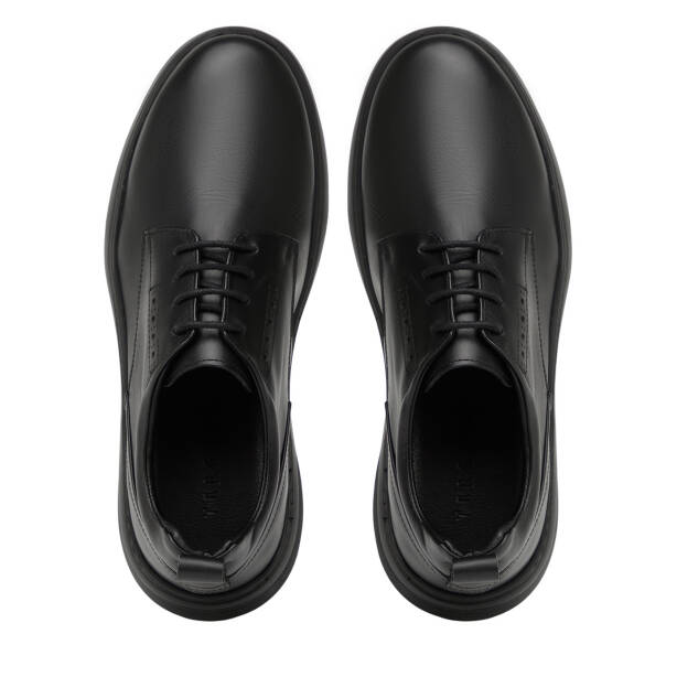 Siyah Hakiki Deri Erkek Sneaker - E26I1AY57745-A23 - 5