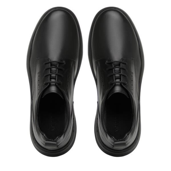 Siyah Hakiki Deri Erkek Sneaker - E26I1AY57745-A23 - 5