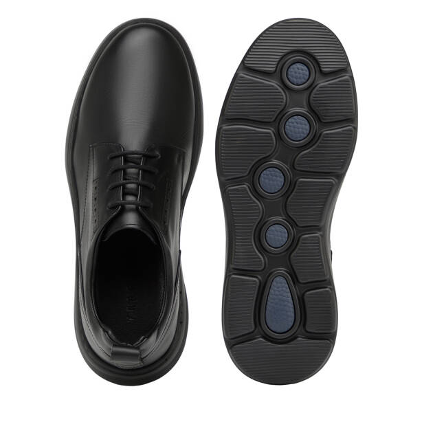 Siyah Hakiki Deri Erkek Sneaker - E26I1AY57745-A23 - 6