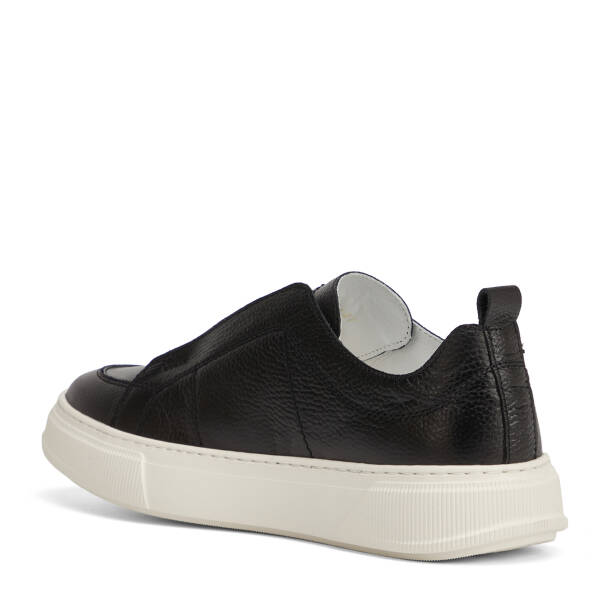 Siyah Hakiki Deri Erkek Sneaker - E26I1AY57748-A41 - 4