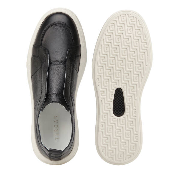 Siyah Hakiki Deri Erkek Sneaker - E26I1AY57748-A41 - 6