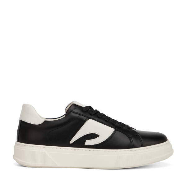 Siyah Hakiki Deri Erkek Sneaker - E26I1AY57749-J52 - 1