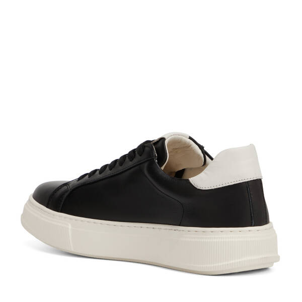 Siyah Hakiki Deri Erkek Sneaker - E26I1AY57749-J52 - 4