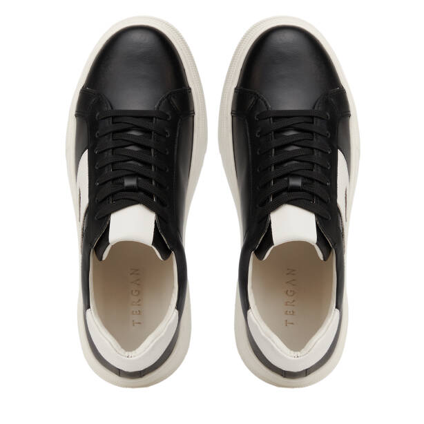 Siyah Hakiki Deri Erkek Sneaker - E26I1AY57749-J52 - 5