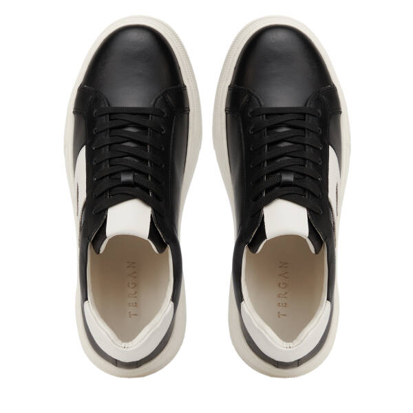 Siyah Hakiki Deri Erkek Sneaker - E26I1AY57749-J52 - 5
