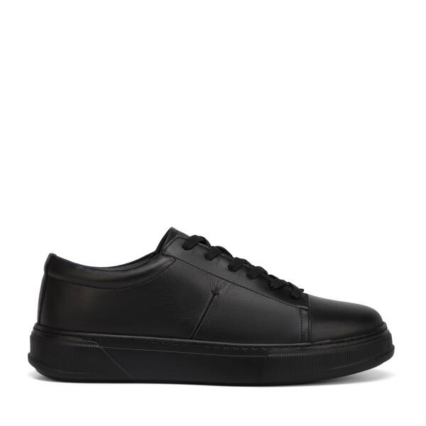 Siyah Hakiki Deri Erkek Sneaker - E26I1AY57750-A23 - 1