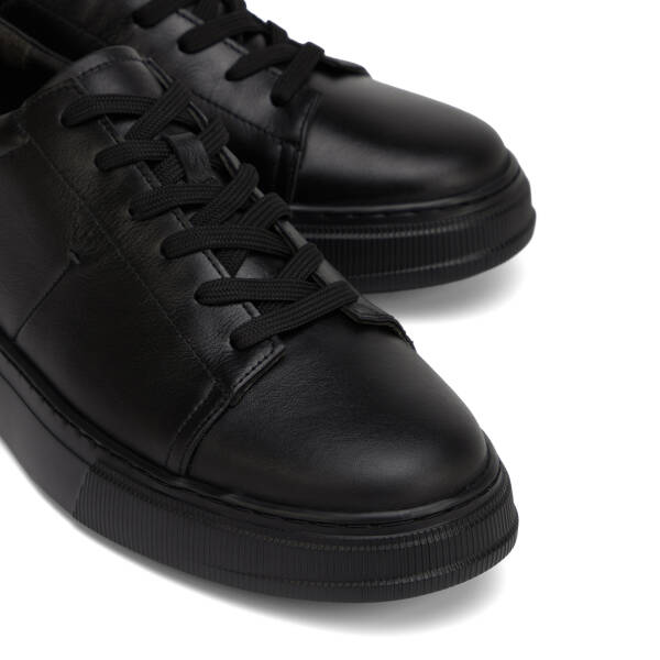 Siyah Hakiki Deri Erkek Sneaker - E26I1AY57750-A23 - 3