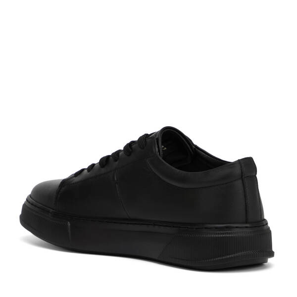 Siyah Hakiki Deri Erkek Sneaker - E26I1AY57750-A23 - 4