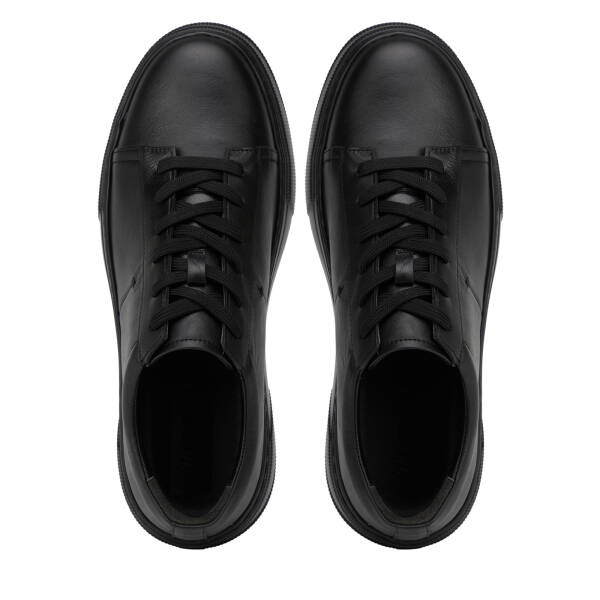 Siyah Hakiki Deri Erkek Sneaker - E26I1AY57750-A23 - 5